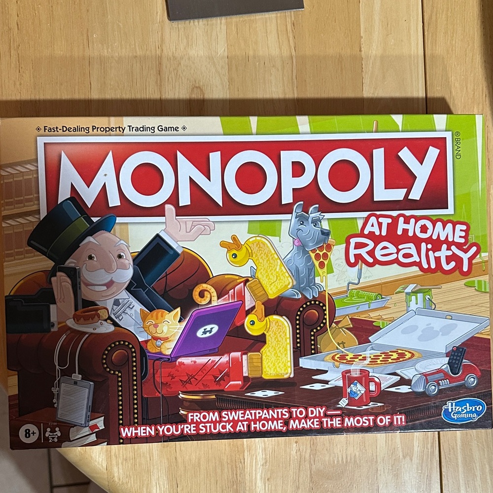 At Home Reality NWT Hasbro Monopoly Game - Red, Green, Yellow